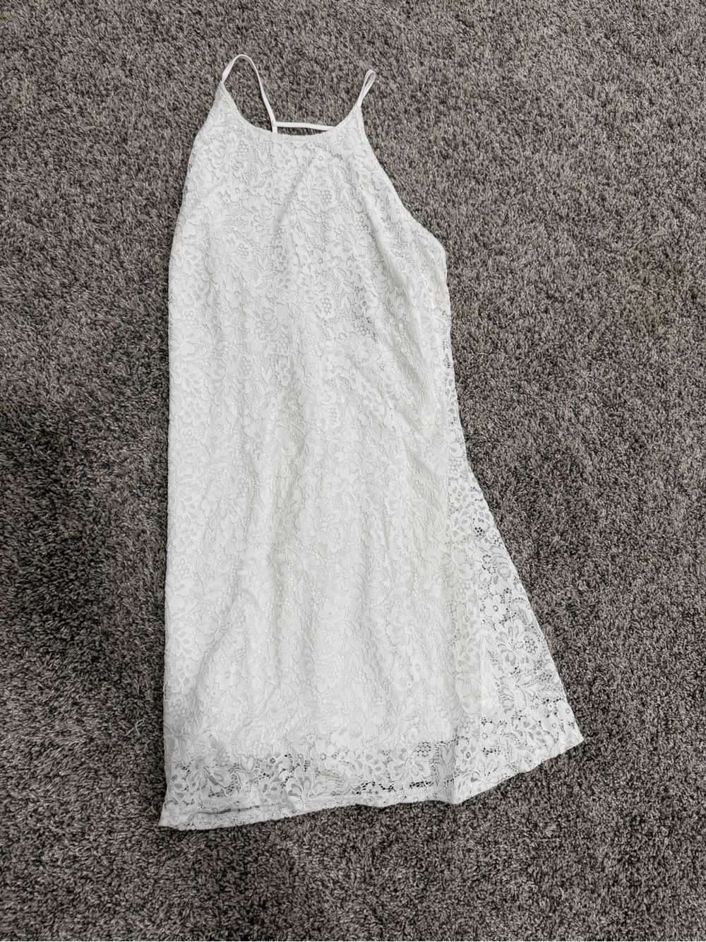 a new day White Lace Midi Skirt